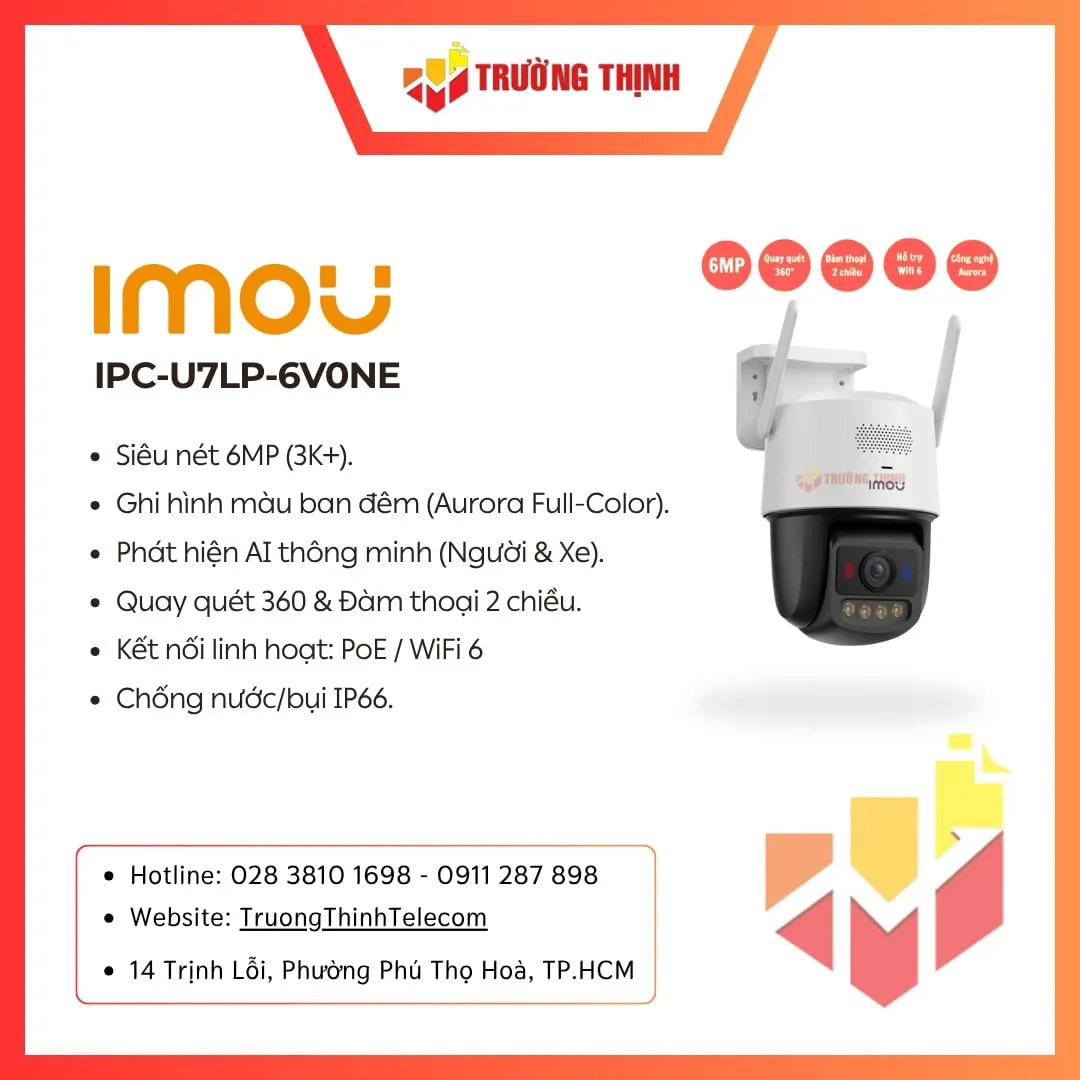 Camera Wifi IMOU TITAN PRO IPC-U7LP-6V0NE 6MP 3K+