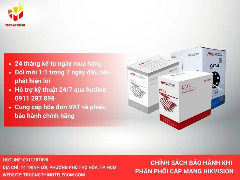 Chính sách phân phối cáp cáp mạng Hikvision