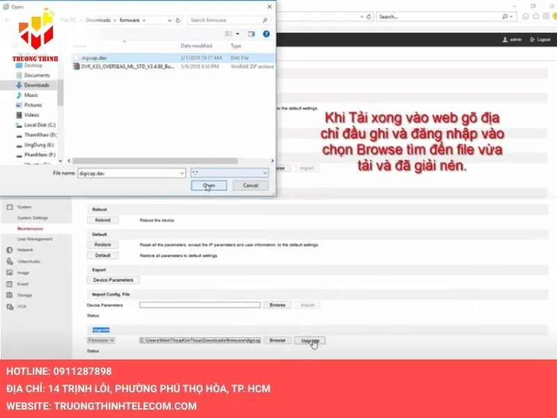 Chọn fire firmware