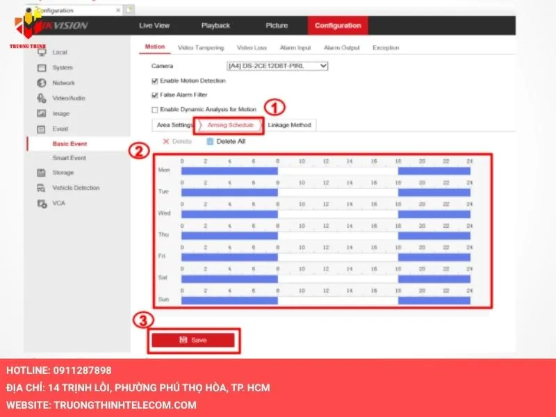 Đặt lịch phát hiện chuyển động