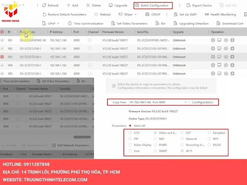 Đồng bộ các camera
