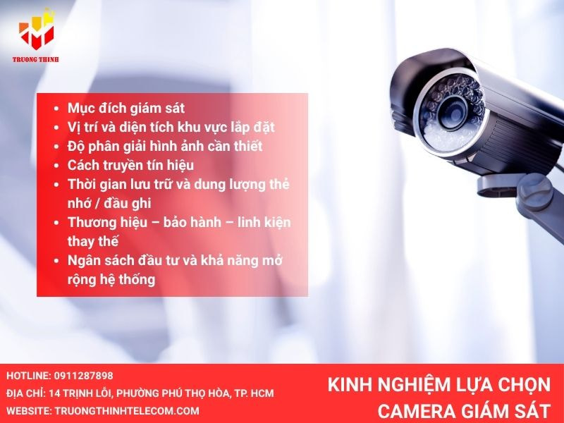 Kinh nghiệm lựa chọn Camera quan sát