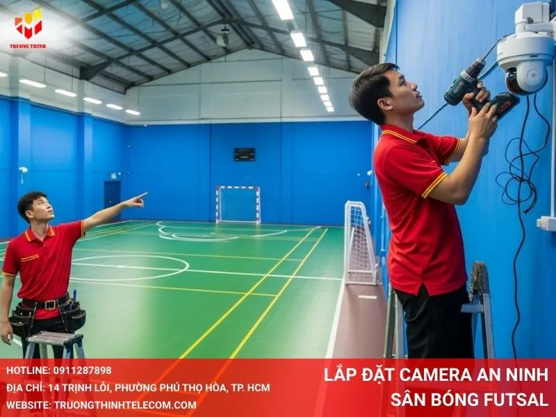 Lắp đặt camera an ninh sân bóng Futsal