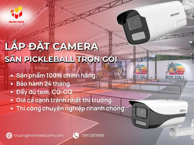 Lắp đặt camera sân Pickleball