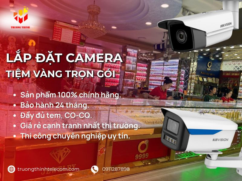 Lắp đặt camera tiệm vàng