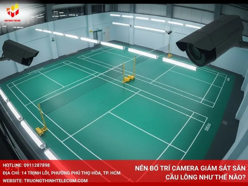 Nên bố trí camera giám sát sân cầu lông như thế nào?