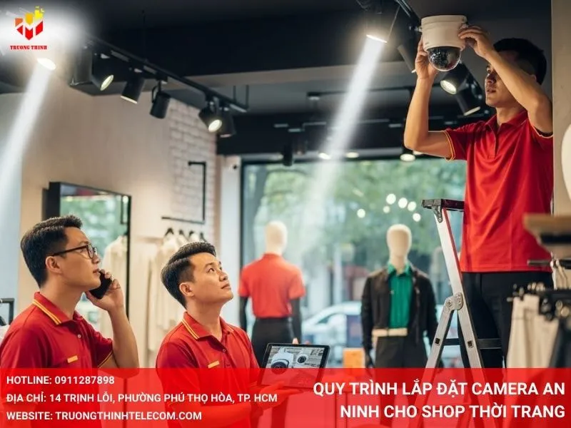 Quy trình lắp đặt camera an ninh cho shop thời trang