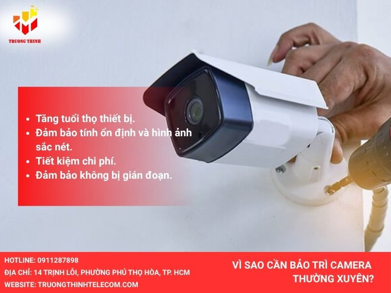 Vì sao cần bảo trì camera