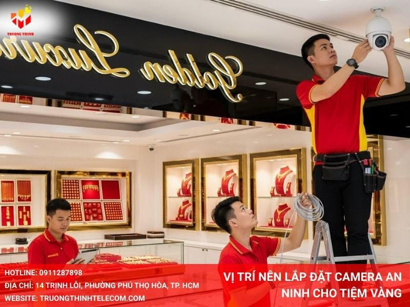 Vị trí nên lắp đặt camera an ninh cho tiệm vàng
