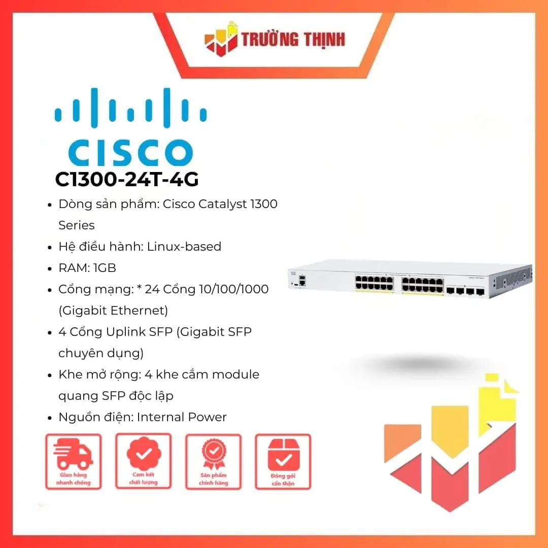 Switch Cisco Catalyst 1300 C1300-24T-4G 24 Port