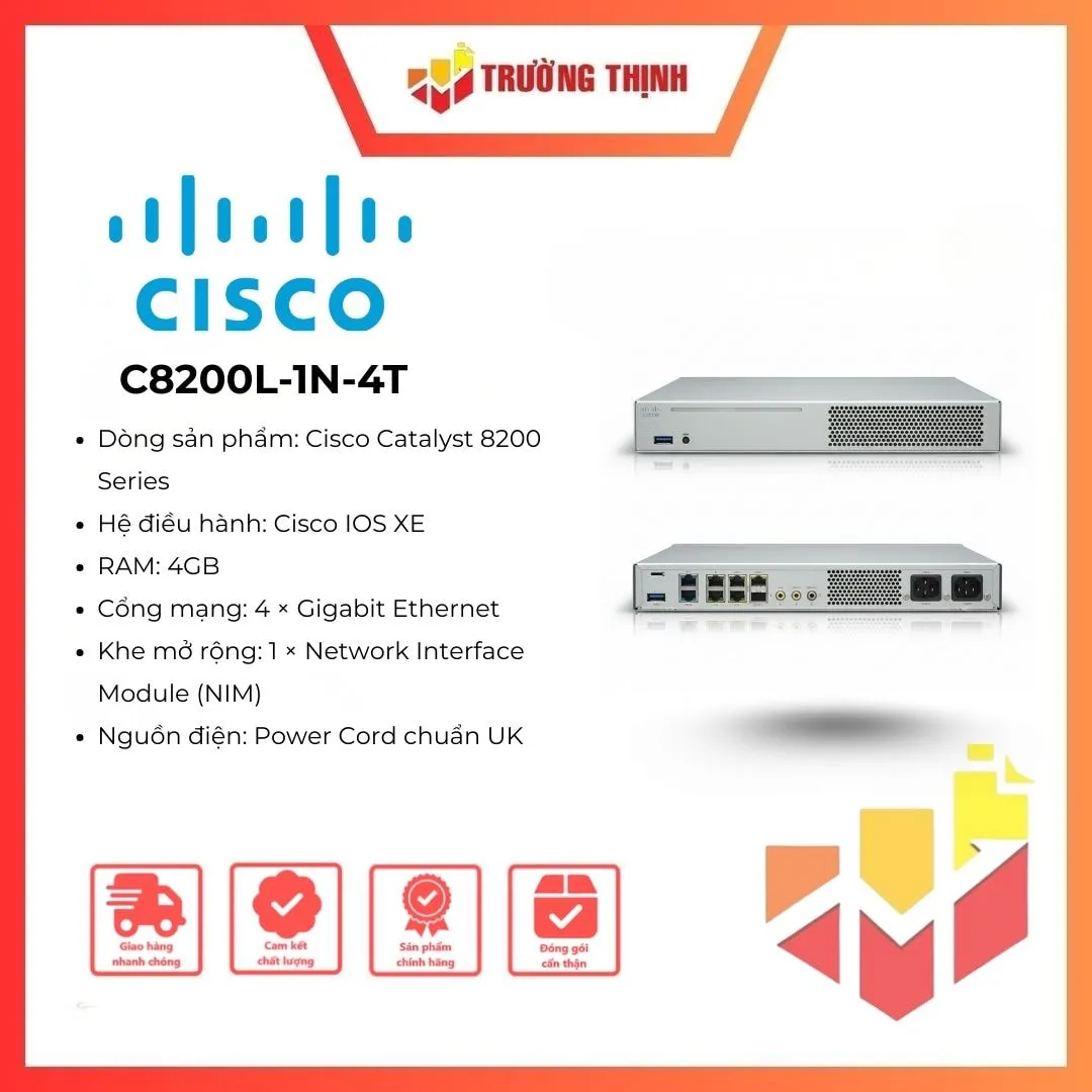Thiết bị mạng Cisco 8200L-1N-4T Router