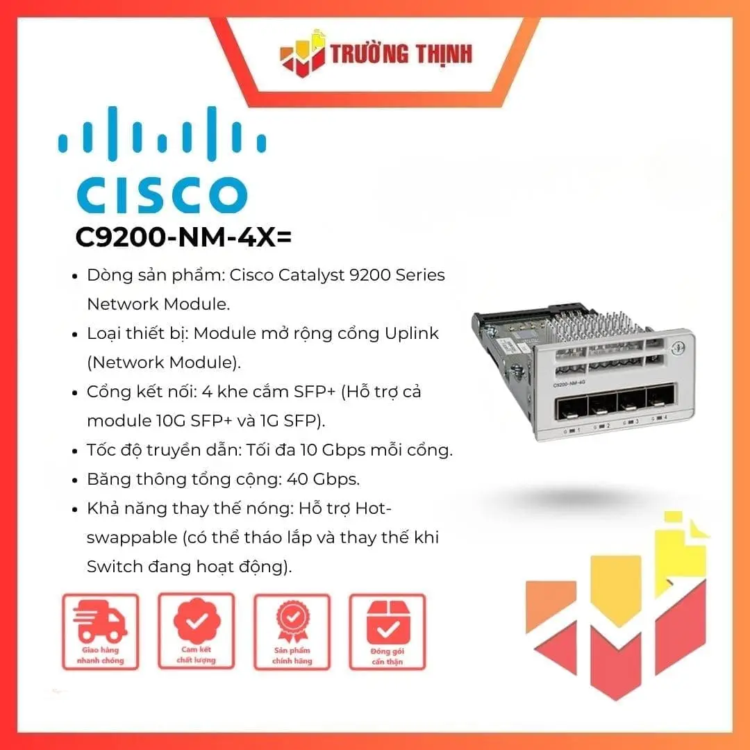 Cisco C9200-NM-4X Catalyst 9200 4x10G Network Module