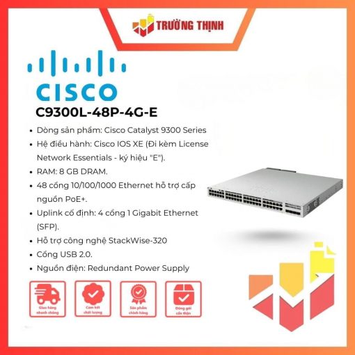 Cisco Catalyst 9300L 48-Port PoE Switch – Network Essentials