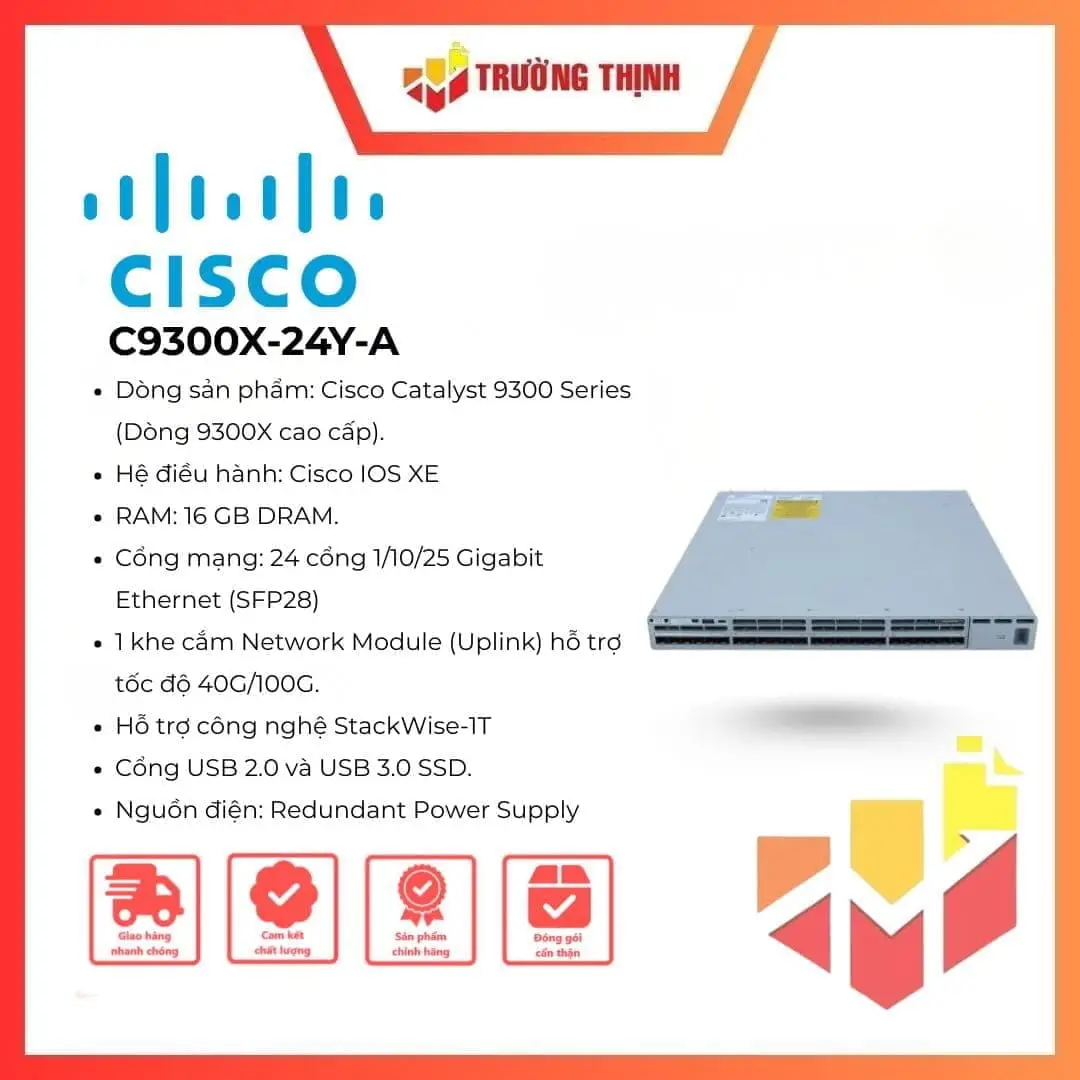 Cisco Catalyst 9300X 24x25G Fiber Switch