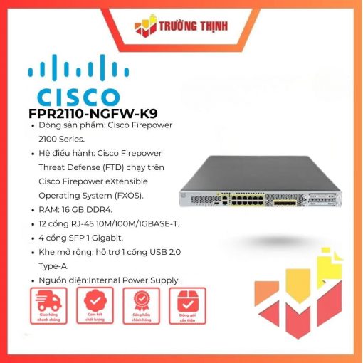 Firewall Cisco Firepower 2110 FPR2110-NGFW-K9