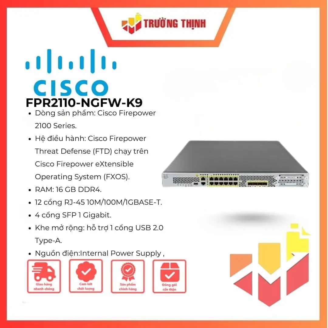 Firewall Cisco Firepower 2110 FPR2110-NGFW-K9