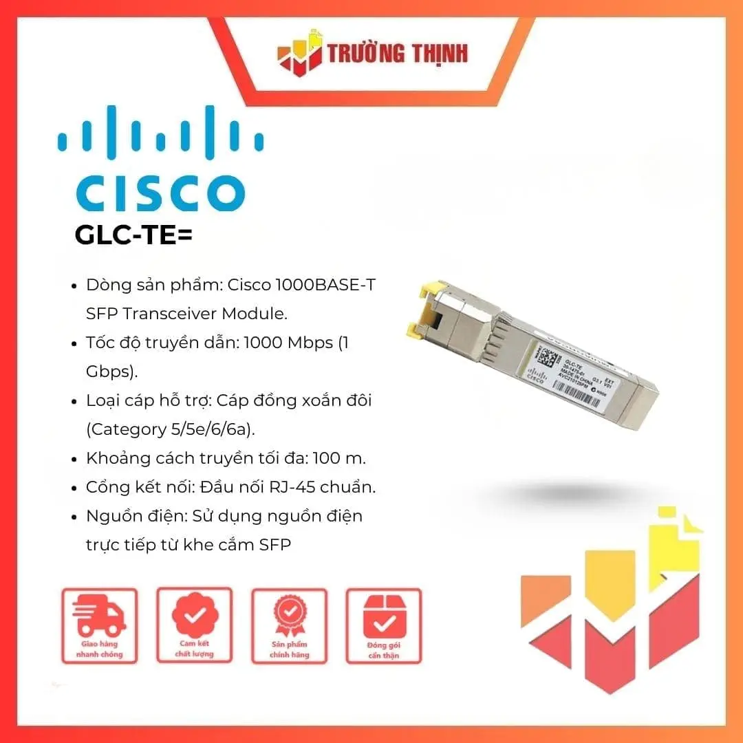 Cisco GLC-TE 1000BASE-T Copper SFP Transceiver