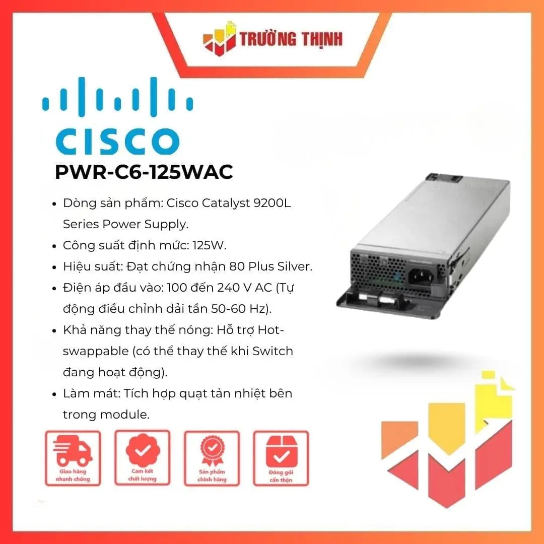 Cisco PWR-C6-125WAC 125W AC Power Supply