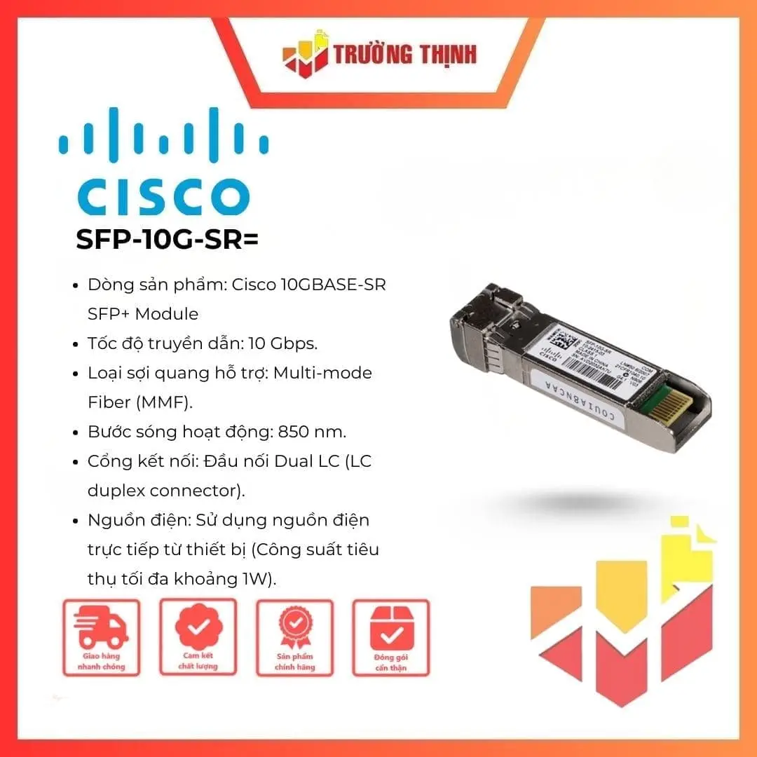 Cisco SFP-10G-SR 10GBASE-SR SFP+ Module