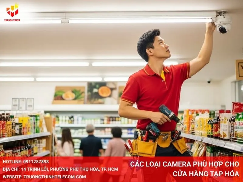 Các loại camera phù hợp cho cửa hàng tạp hóa