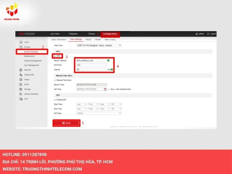 Cài đặt thông qua địa chỉ IP Hikvision