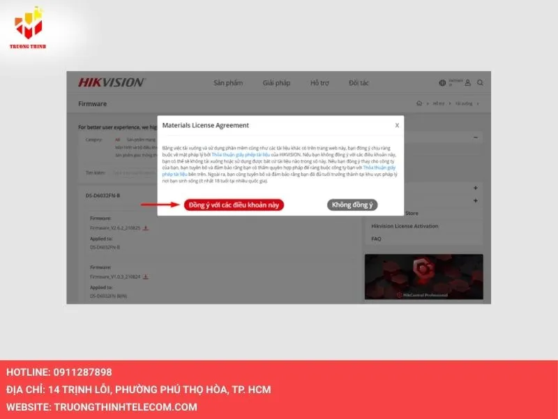 Chọn Đồng ý với các điều khoản này