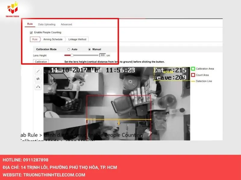 Chọn Enable People Counting