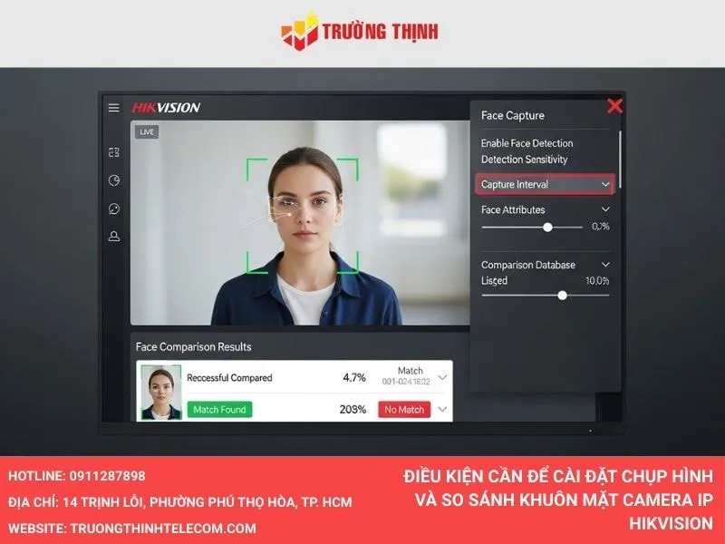 Điều kiện cần để cài đặt chụp hình và so sánh khuôn mặt camera IP Hikvision