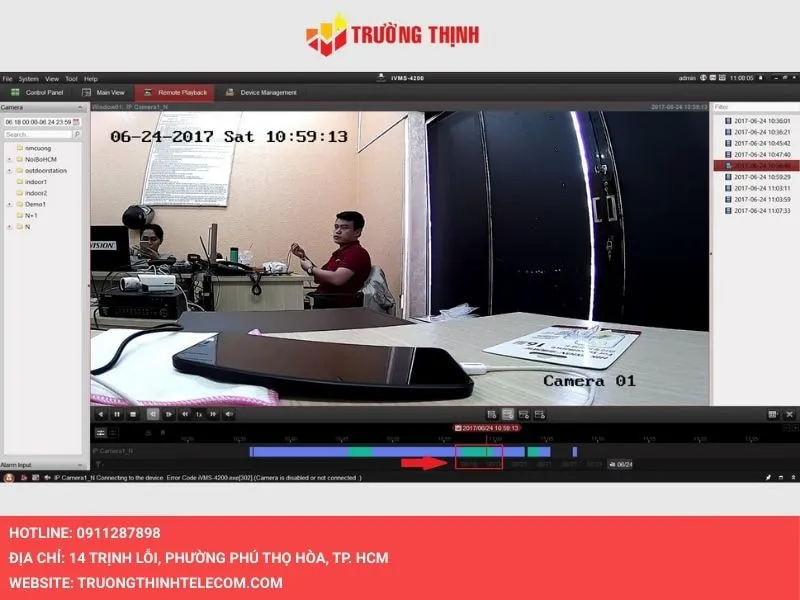 Dữ liệu đồng bộ từ NVR dự phòng về NVR chính