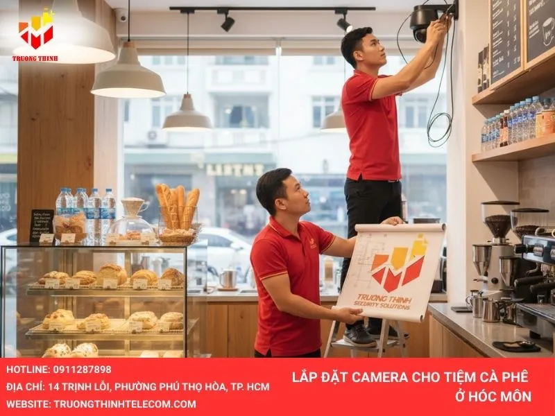 Lắp đặt camera cho tiệm cà phê ở Hóc Môn