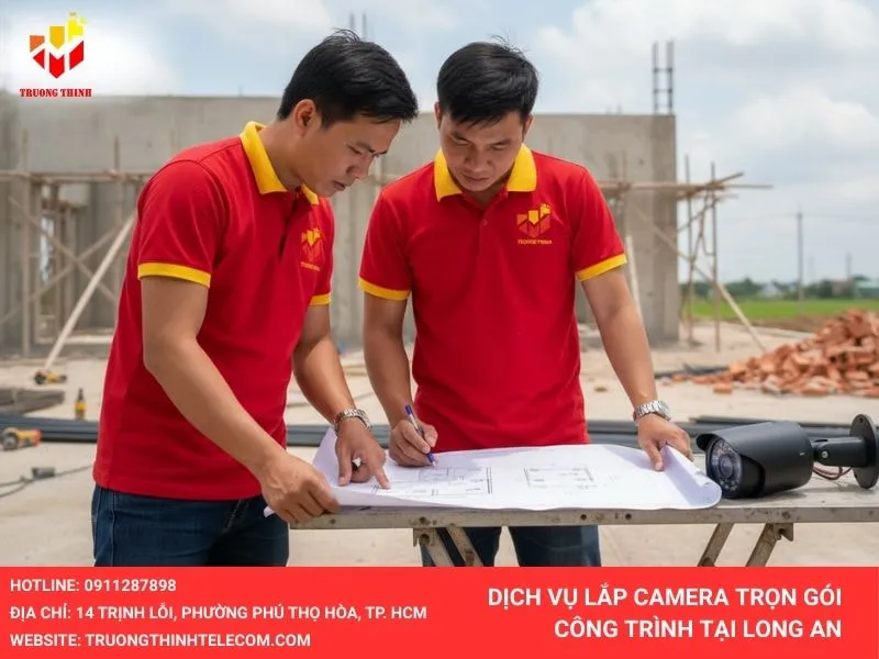 Lắp đặt camera công trình xây dựng ở Long An