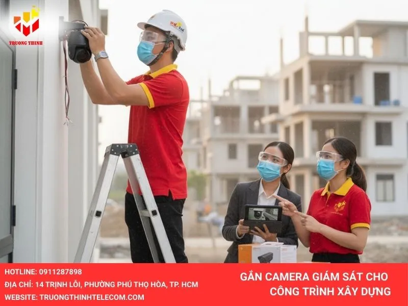 Lắp đặt camera quan sát cho công trình xây dựng ở củ chi