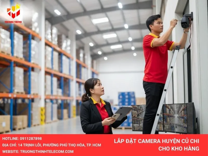 Lắp đặt camera quan sát cho kho hàng ở Củ Chi