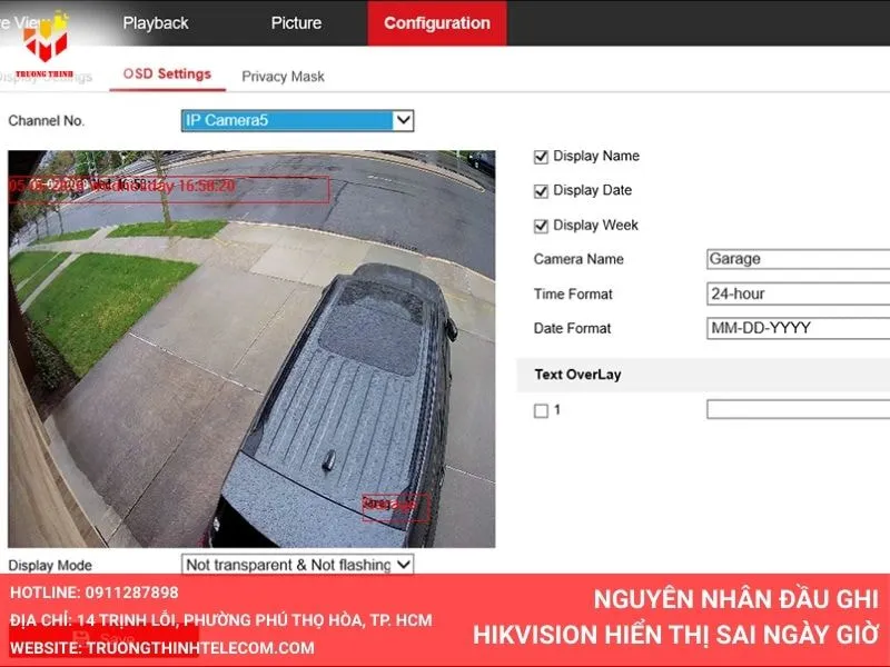 Nguyên nhân đầu ghi Hikvision hiển thị sai ngày giờ