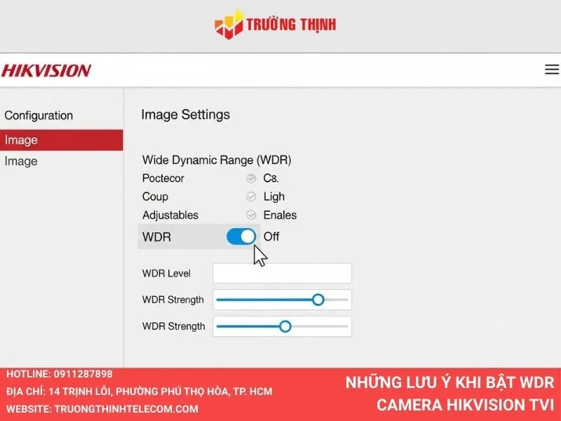Những lưu ý khi bật WDR camera Hikvision TVI