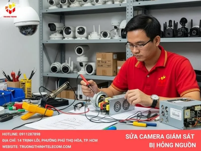Sửa camera giám sát bị hỏng nguồn