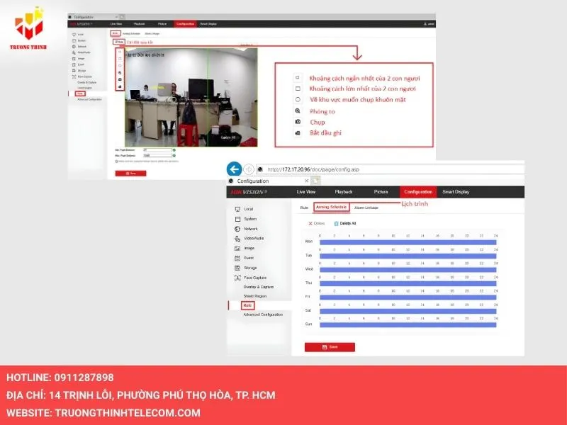 Thiết lập lịch trình chụp ảnh