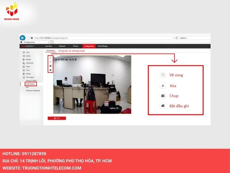 Thiết lập vùng bảo vệ