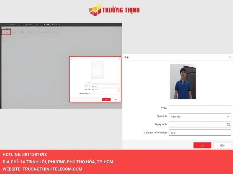 Thông tin hiển thị trong thư viện