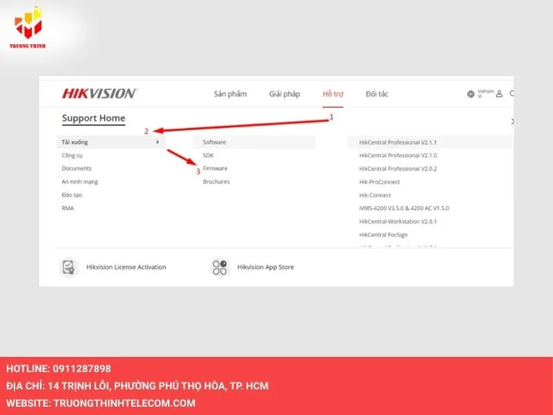 Vào phần Hỗ trợ