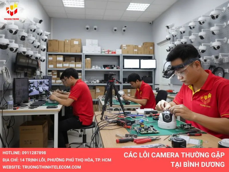 các lỗi camera mà Trường Thịnh hay nhận sửa tại Bình Dương