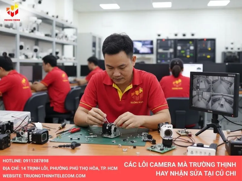 Các lỗi camera mà Trường Thịnh hay nhận sửa tại Củ Chi