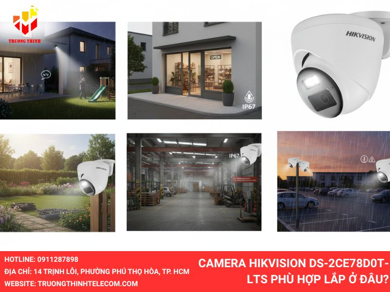 camera hikvision-DS-2CE78D0T-LTS phù hợp lắp đặt ở đâu