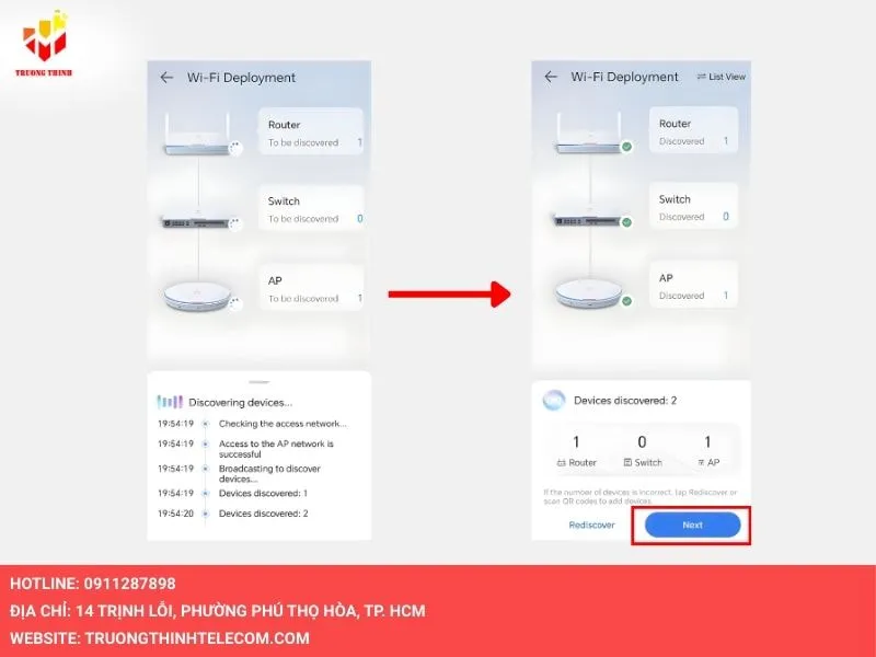 Chạm vào Tiếp theo