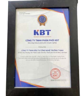 Chứng nhận nhà phân phối từ KBT