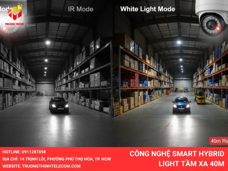 Công nghệ Smart Hybrid Light Tầm xa 40m