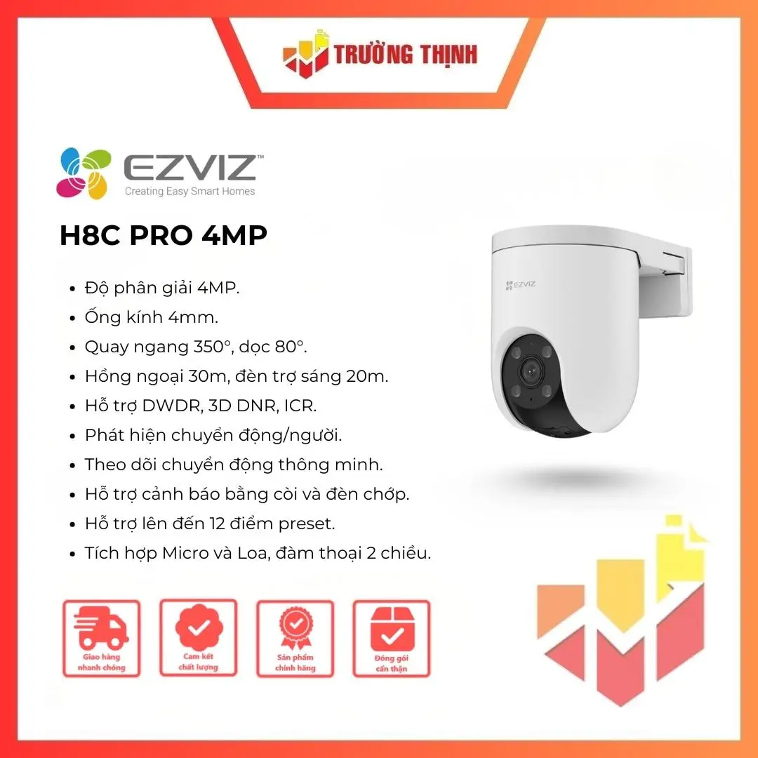 Camera Ezviz H8C Pro 2K model CS-H8c-R200-1J4WKFL