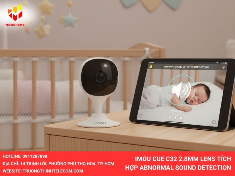 Imou Cue C32 2.8mm lens tích hợp Abnormal Sound Detection