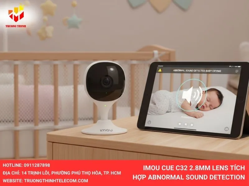 Imou Cue C32 2.8mm lens tích hợp Abnormal Sound Detection