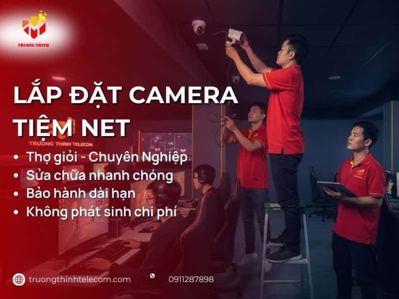 lắp đặt camera tiệm net